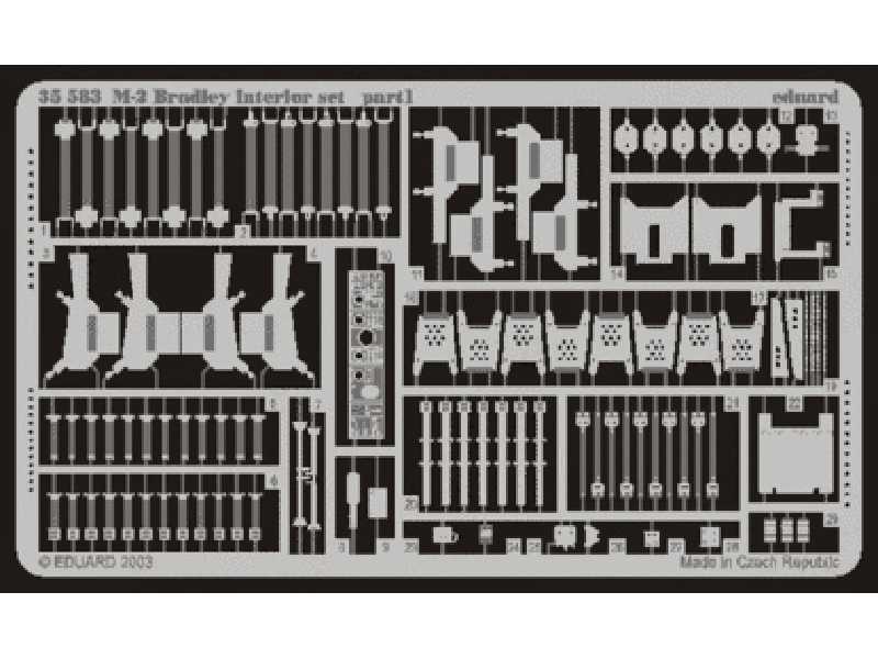  M-2 interior 1/35 - Tamiya - blaszki - zdjęcie 1