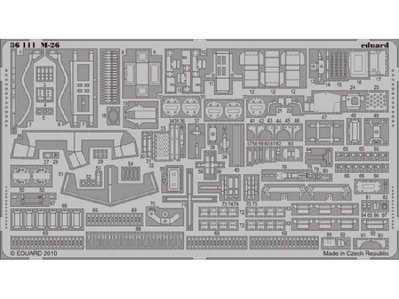  M-26 1/35 - Hobby Boss - blaszki - zdjęcie 1