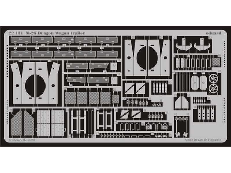  M-26 DWag.  trailler 1/72 - Academy Minicraft - blaszki - zdjęcie 1