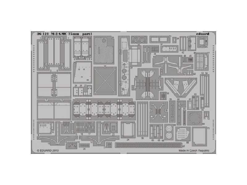 M-3 GMC 75mm 1/35 - Dragon - blaszki - zdjęcie 1 M-3 GMC 75mm 1/35 - Dragon - blaszki - zdjęcie 1