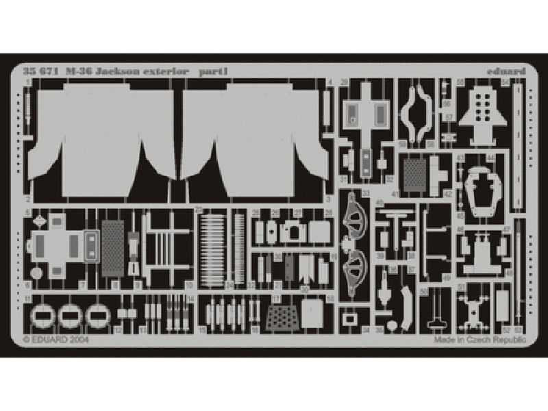  M-36 Jackson exterior 1/35 - Academy Minicraft - blaszki - zdjęcie 1