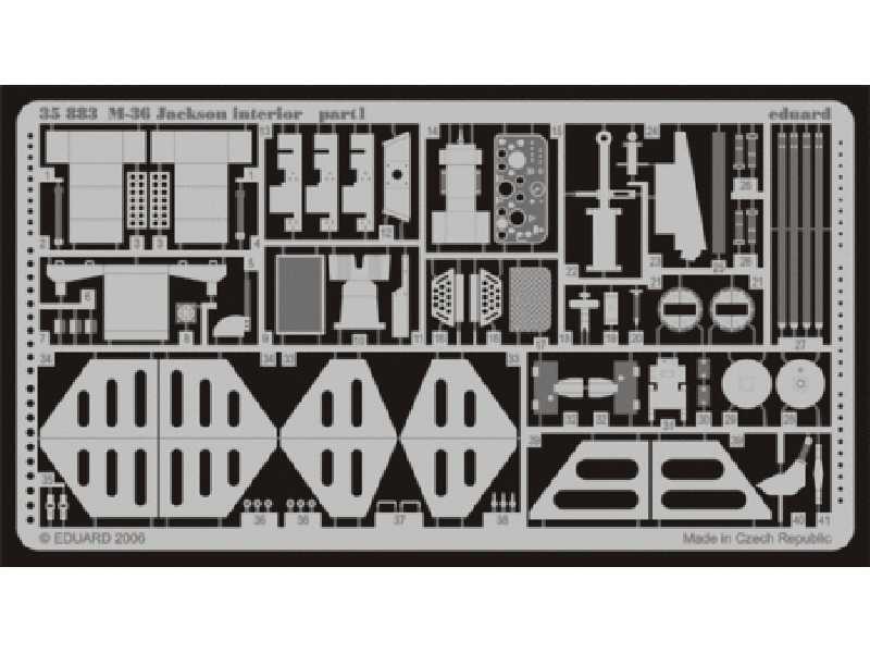 M-36 Jackson interior 1/35 - Afv Club - blaszki - zdjęcie 1 M-36 Jackson interior 1/35 - Afv Club - blaszki - zdjęcie 1