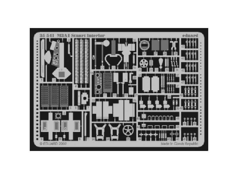 M-3A1 Stuart interior 1/35 - Academy Minicraft - blaszki - zdjęcie 1 M-3A1 Stuart interior 1/35 - Academy Minicraft - blaszki - zdjęcie 1