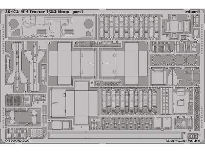  M-4 Tractor 155/240mm 1/35 - Hobby Boss - blaszki - zdjęcie 2