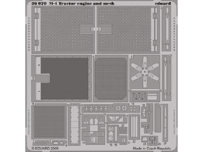  M-4 Tractor engine and mesh 1/35 - Hobby Boss - blaszki - zdjęcie 1