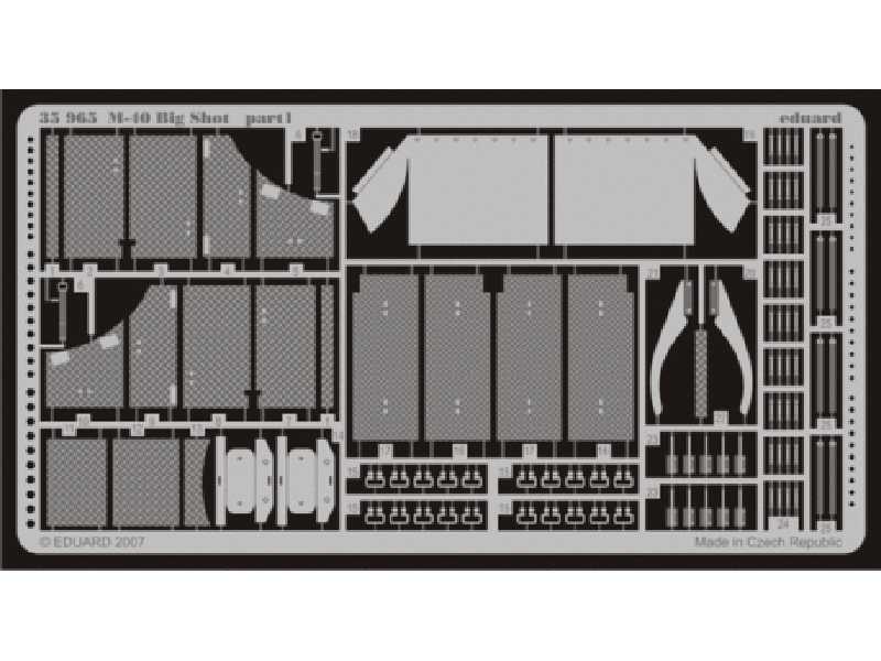 M-40 Big Shot 1/35 - Afv Club - blaszki - zdjęcie 1 M-40 Big Shot 1/35 - Afv Club - blaszki - zdjęcie 1