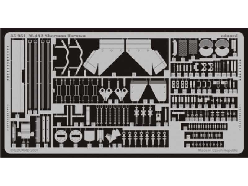  M-4A2 Sherman Tarawa 1/35 - Dragon - blaszki - zdjęcie 1