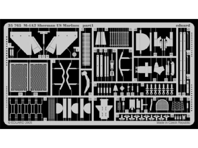  M-4A2 Sherman US Marines 1/35 - Academy Minicraft - blaszki - zdjęcie 1