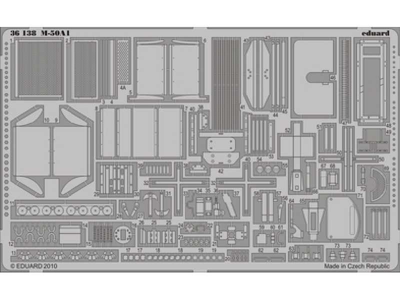  M-50A1 1/35 - Academy Minicraft - blaszki - zdjęcie 1