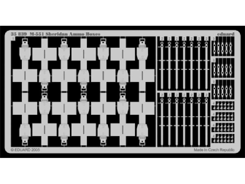  M-551 Ammo. Boxes 1/35 - Academy Minicraft - blaszki - zdjęcie 1