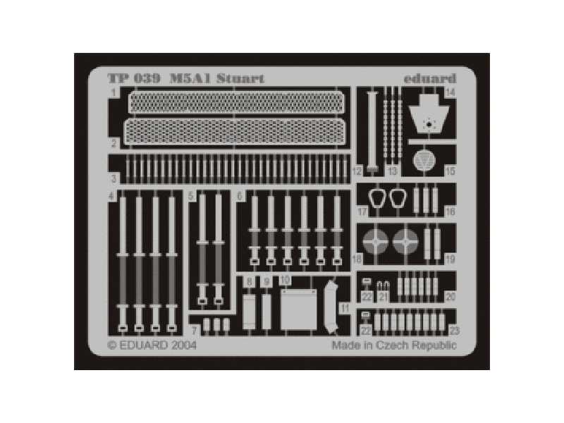  M-5A1 Stuart 1/35 - Tamiya - blaszki - zdjęcie 1
