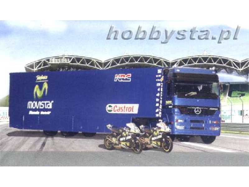 Mercedes Actros Honda Movistar Racing Team 2004 z motorami - zdjęcie 1