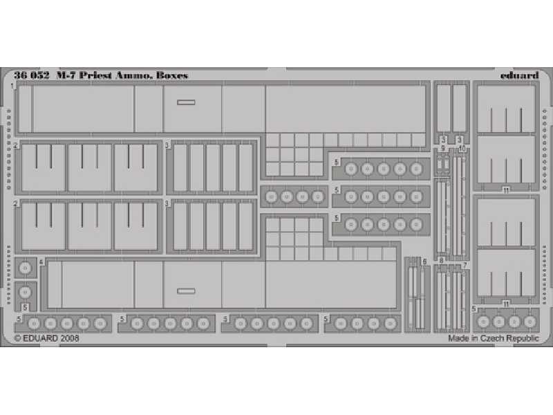  M-7 Ammo.  Boxes 1/35 - Academy Minicraft - blaszki - zdjęcie 1