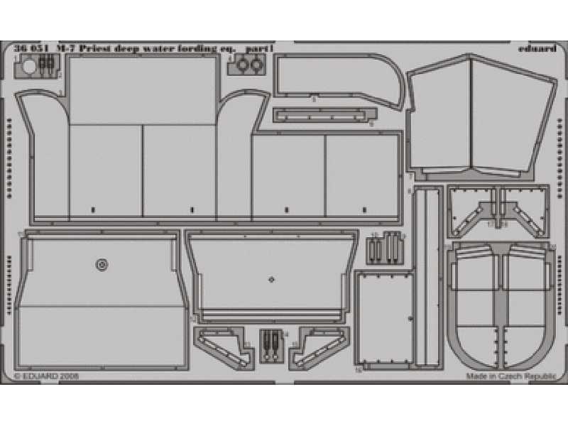  M-7 deep water fording eq.  1/35 - Academy Minicraft - blaszki - zdjęcie 1