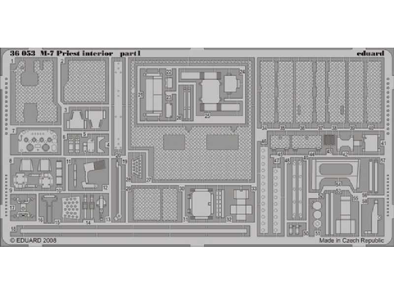 M-7 interior 1/35 - Academy Minicraft - blaszki - zdjęcie 1 M-7 interior 1/35 - Academy Minicraft - blaszki - zdjęcie 1