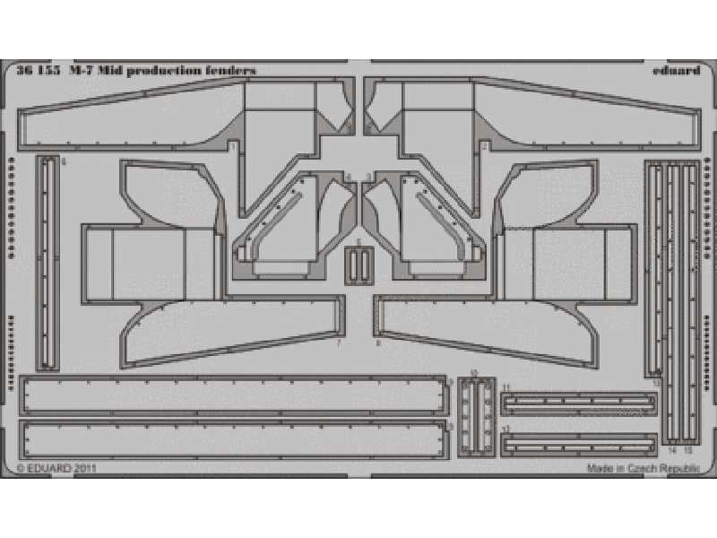  M-7 Mid production fenders 1/35 - Dragon - blaszki - zdjęcie 1