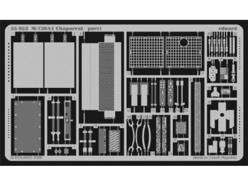  M-730A1 Chaparral 1/35 - Afv Club - blaszki - zdjęcie 1