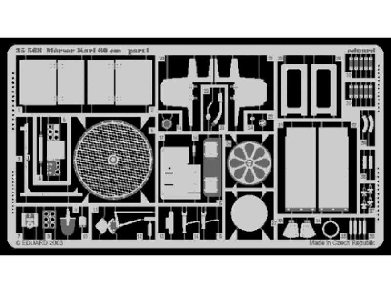  Morser Karl 600mm 1/35 - Dragon - blaszki - zdjęcie 1