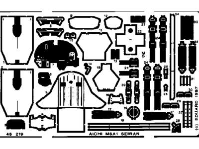  M6A1 Seiran 1/48 - Tamiya - blaszki - zdjęcie 1