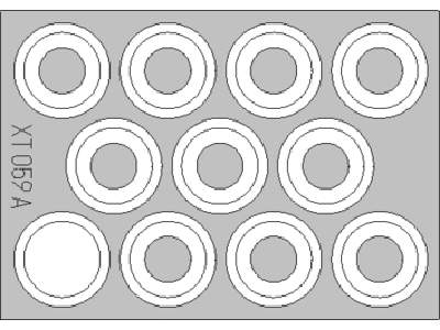  T-55A wheel mask 1/35 - Tamiya - maski - zdjęcie 1