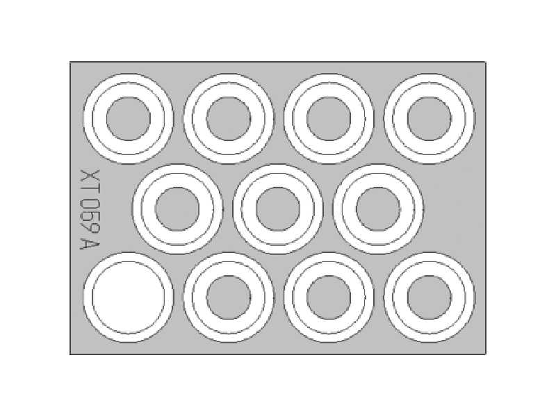  T-55A wheel mask 1/35 - Tamiya - maski - zdjęcie 1