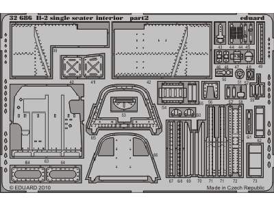  Il-2 single seater interior S. A. 1/32 - Hobby Boss - blaszki - zdjęcie 3