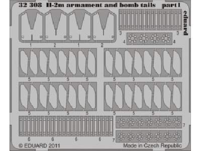  Il-2m armament and bomb tails 1/32 - Hobby Boss - blaszki - zdjęcie 1