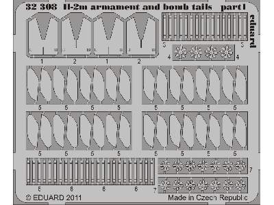  Il-2m armament and bomb tails 1/32 - Hobby Boss - blaszki - zdjęcie 2
