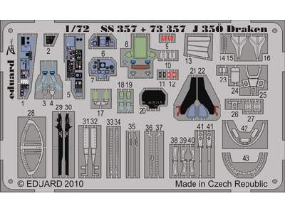  J 35? Draken S. A. 1/72 - Hasegawa - blaszki - zdjęcie 1