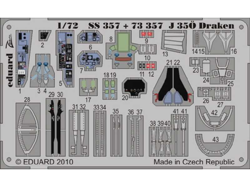 J 35? Draken S. A. 1/72 - Hasegawa - blaszki - zdjęcie 1 J 35? Draken S. A. 1/72 - Hasegawa - blaszki - zdjęcie 1