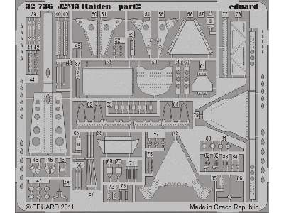  J2M3 Raiden interior S. A. 1/32 - Hasegawa - blaszki - zdjęcie 3