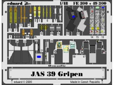  JAS-39 Gripen 1/48 - Italeri - blaszki - zdjęcie 1