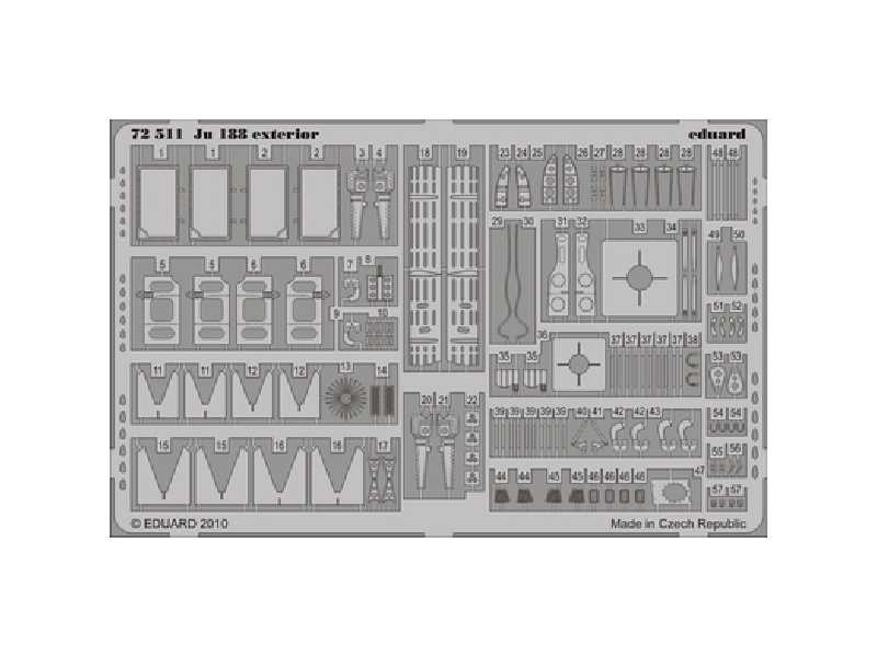 Ju 188 exterior 1/72 - Hasegawa - blaszki - zdjęcie 1 Ju 188 exterior 1/72 - Hasegawa - blaszki - zdjęcie 1