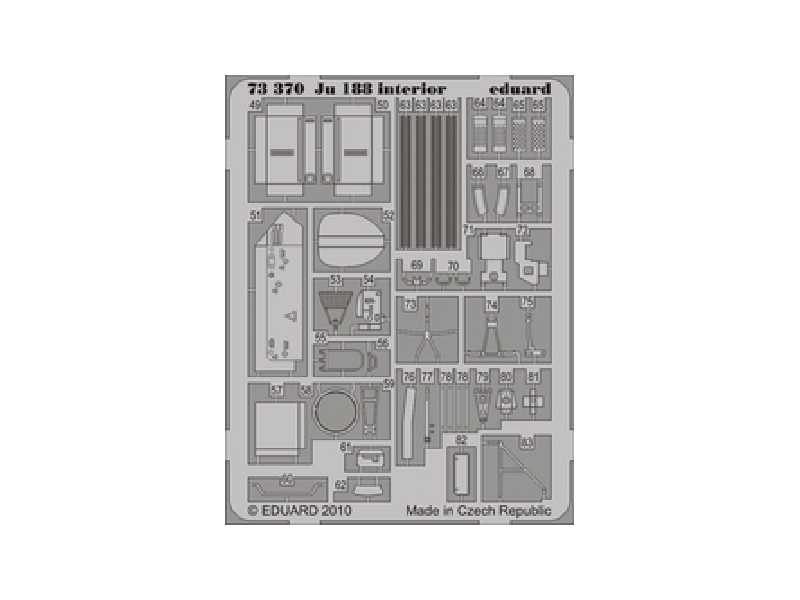 Ju 188 interior S. A. 1/72 - Hasegawa - blaszki - zdjęcie 1 Ju 188 interior S. A. 1/72 - Hasegawa - blaszki - zdjęcie 1
