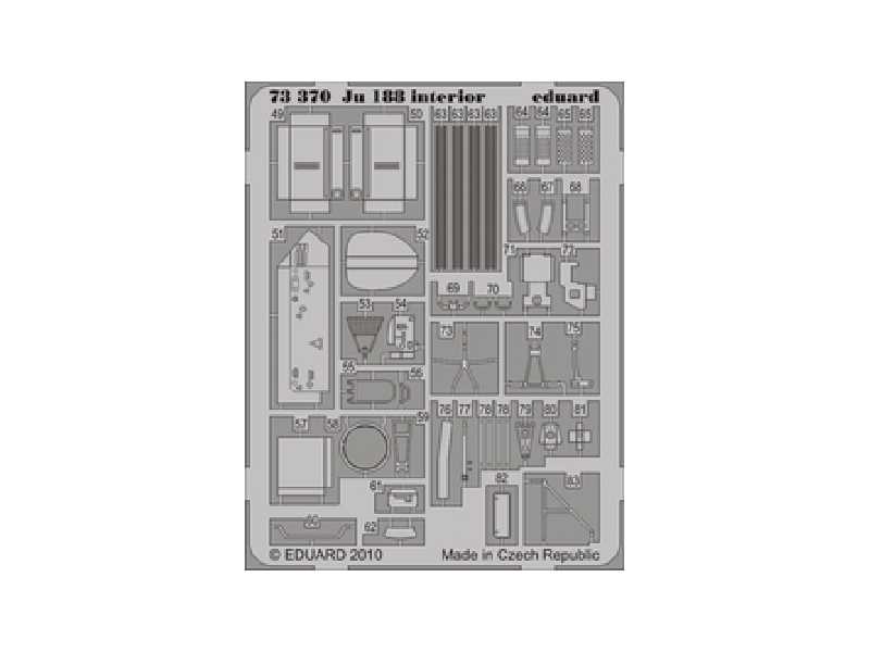  Ju 188 interior S. A. 1/72 - Hasegawa - blaszki - zdjęcie 1