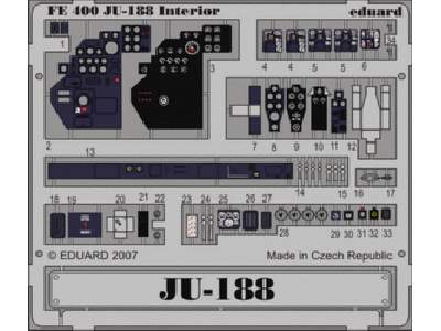  Ju 188E interior S. A. 1/48 - Dragon - blaszki - zdjęcie 1