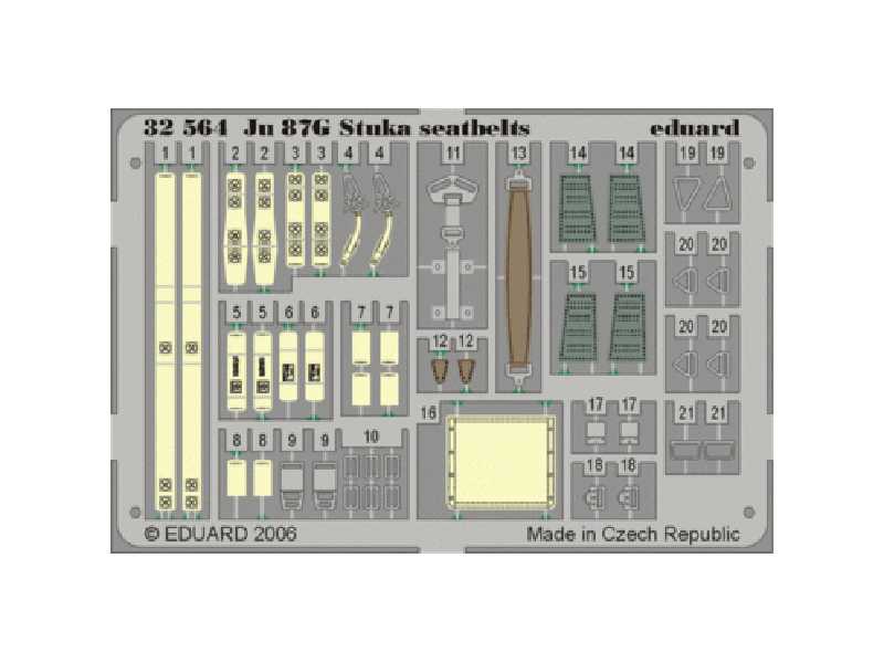 Ju 87 Stuka seatbelts 1/32 - Hasegawa - blaszki - zdjęcie 1 Ju 87 Stuka seatbelts 1/32 - Hasegawa - blaszki - zdjęcie 1