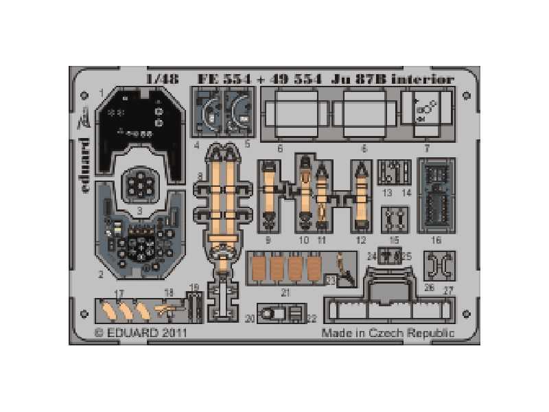 Ju 87B interior S. A. 1/48 - Italeri - blaszki - zdjęcie 1 Ju 87B interior S. A. 1/48 - Italeri - blaszki - zdjęcie 1