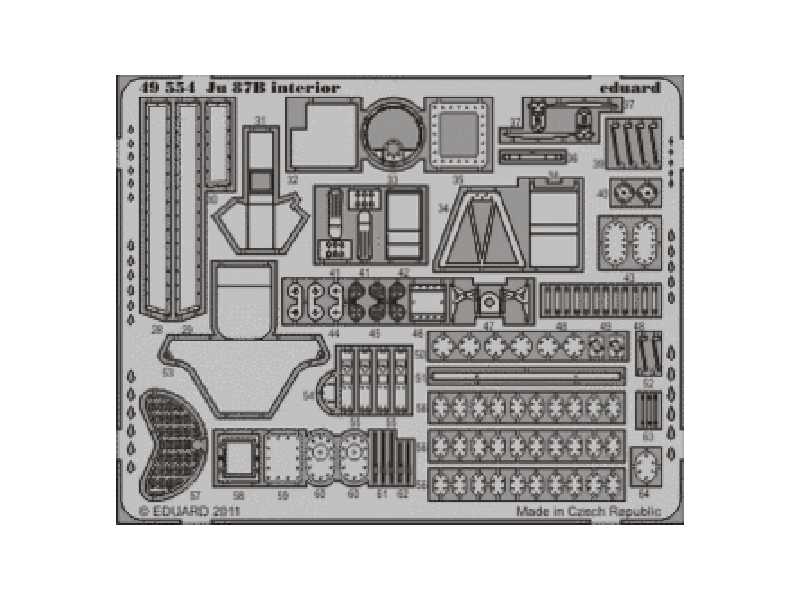 Ju 87B interior S. A. 1/48 - Italeri - blaszki - zdjęcie 1 Ju 87B interior S. A. 1/48 - Italeri - blaszki - zdjęcie 1