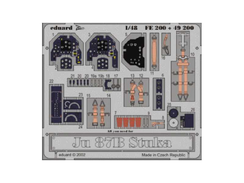 Ju 87B Stuka 1/48 - Hasegawa - blaszki - zdjęcie 1 Ju 87B Stuka 1/48 - Hasegawa - blaszki - zdjęcie 1