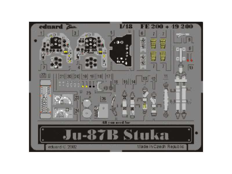 Ju 87B Stuka 1/48 - Hasegawa - blaszki - zdjęcie 1 Ju 87B Stuka 1/48 - Hasegawa - blaszki - zdjęcie 1