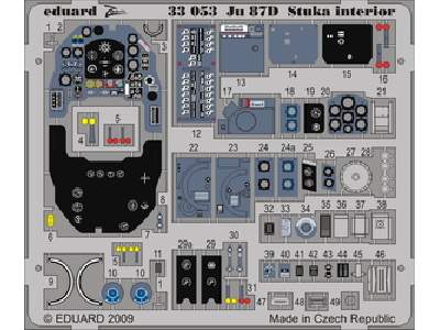  Ju 87D Stuka interior S. A. 1/32 - Hasegawa - blaszki - zdjęcie 1