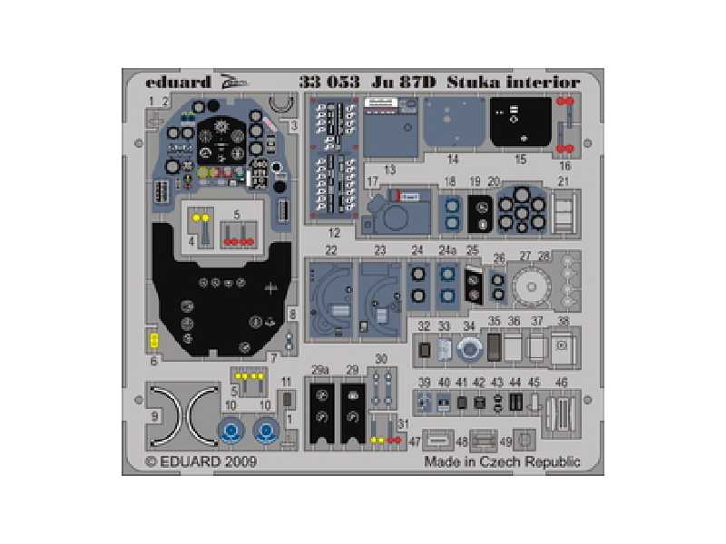  Ju 87D Stuka interior S. A. 1/32 - Hasegawa - blaszki - zdjęcie 1