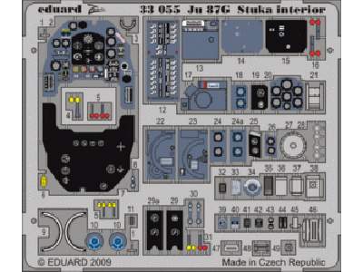  Ju 87G Stuka interior S. A. 1/32 - Hasegawa - blaszki - zdjęcie 1