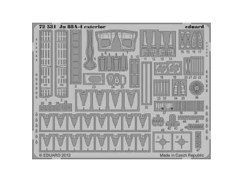 Ju 88A-4 exterior 1/72 - Revell - blaszki - zdjęcie 1 Ju 88A-4 exterior 1/72 - Revell - blaszki - zdjęcie 1