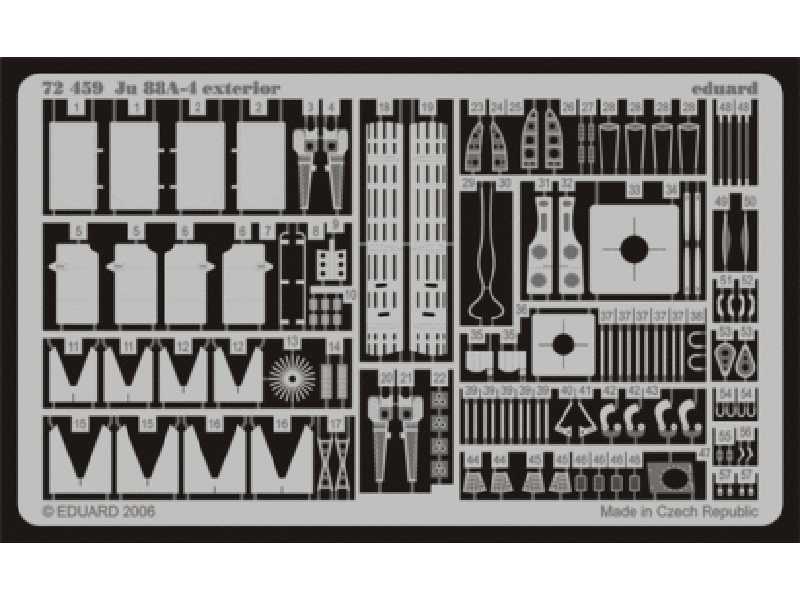  Ju 88A-4 exterior 1/72 - Hasegawa - blaszki - zdjęcie 1