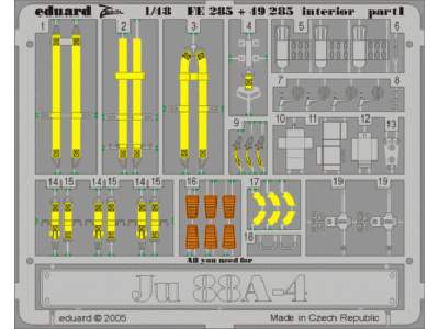  Ju 88A-4 interior 1/48 - Dragon - blaszki - zdjęcie 1