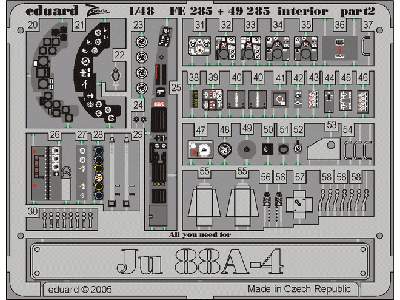  Ju 88A-4 interior 1/48 - Dragon - blaszki - zdjęcie 3