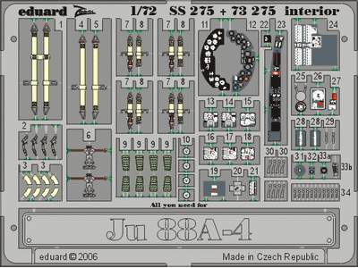  Ju 88A-4 interior 1/72 - Hasegawa - blaszki - zdjęcie 2