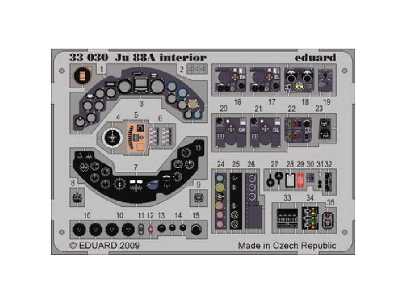 Ju 88A interior S. A. 1/32 - Revell - blaszki - zdjęcie 1 Ju 88A interior S. A. 1/32 - Revell - blaszki - zdjęcie 1